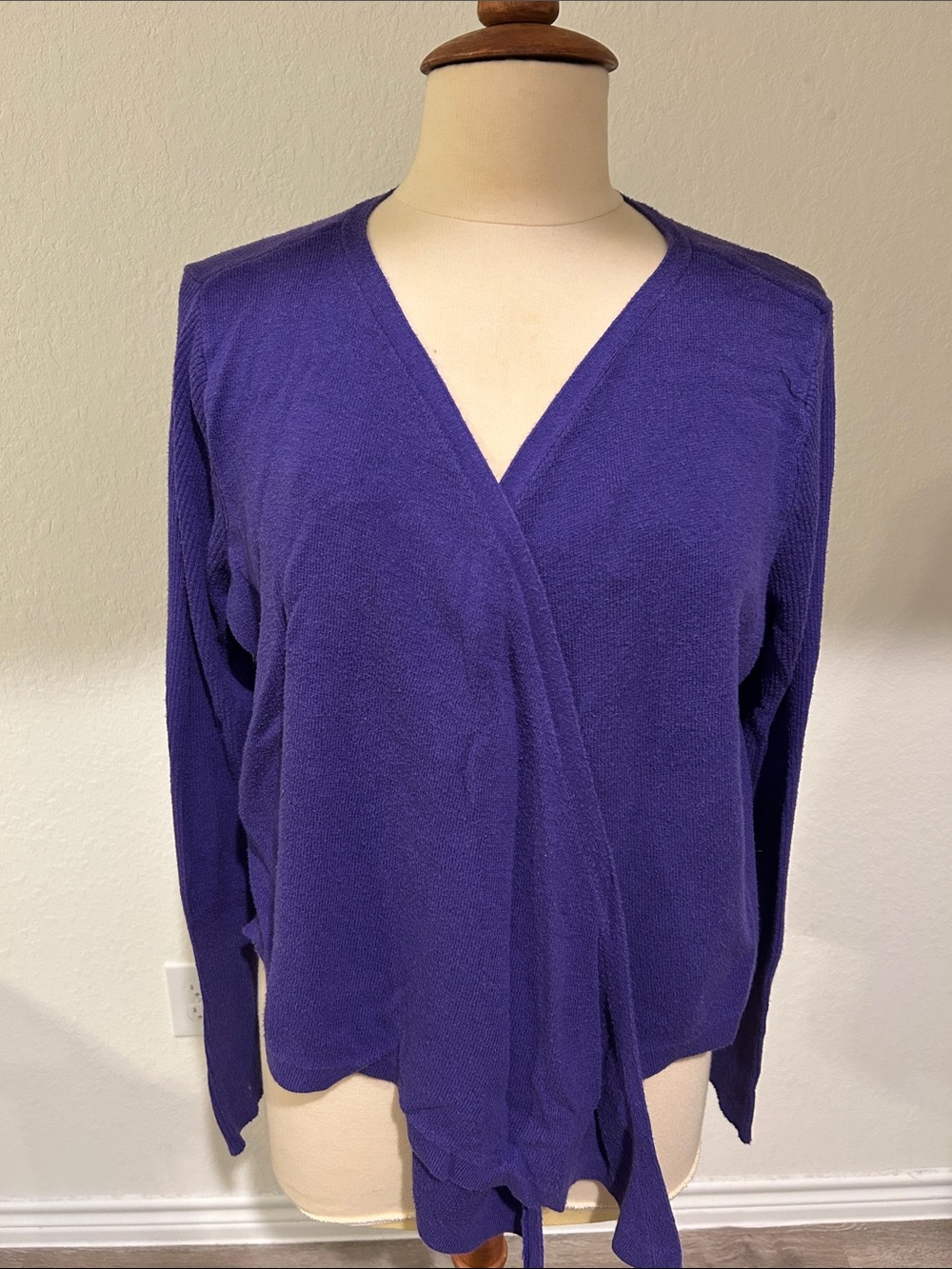 Simply Vera Wang Purple V-Neck Wrap Sweater